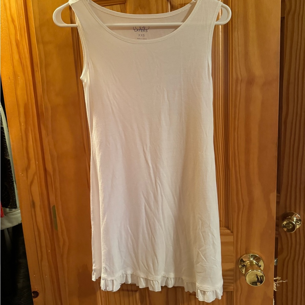 Logo Layers Cream Top XXS